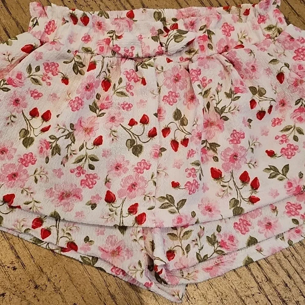 Floral Skort Set Short Skirt, Headband And Top 6X
